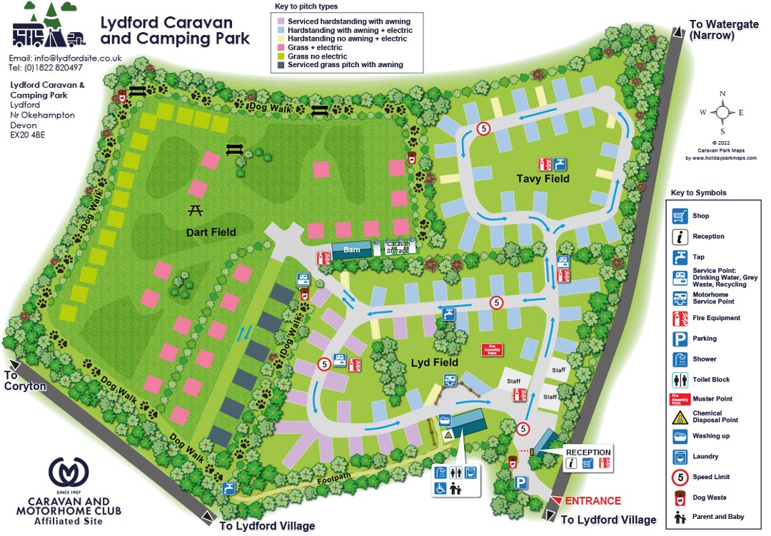 Lydford Site Map